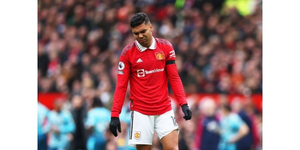 Carlos Casemiro, który wyprodukował dwie czerwone kartki w pół roku po dołączeniu do Manchesteru United